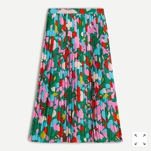 J. Crew pleated midi skirt in confetti floral